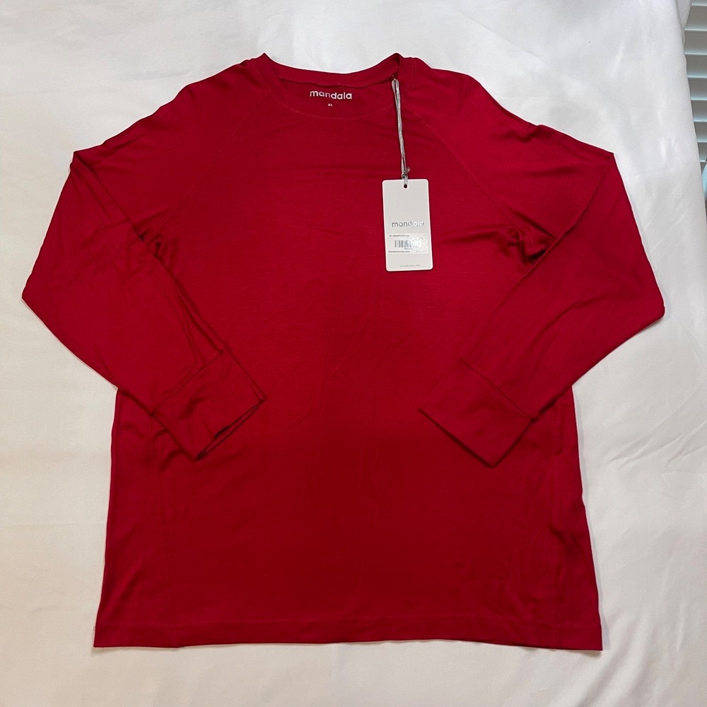 Mandala Womens XL Crimson Red Underscrub Long Sleeve Base Layer Shirt NWT